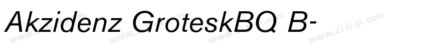 Akzidenz GroteskBQ B字体转换